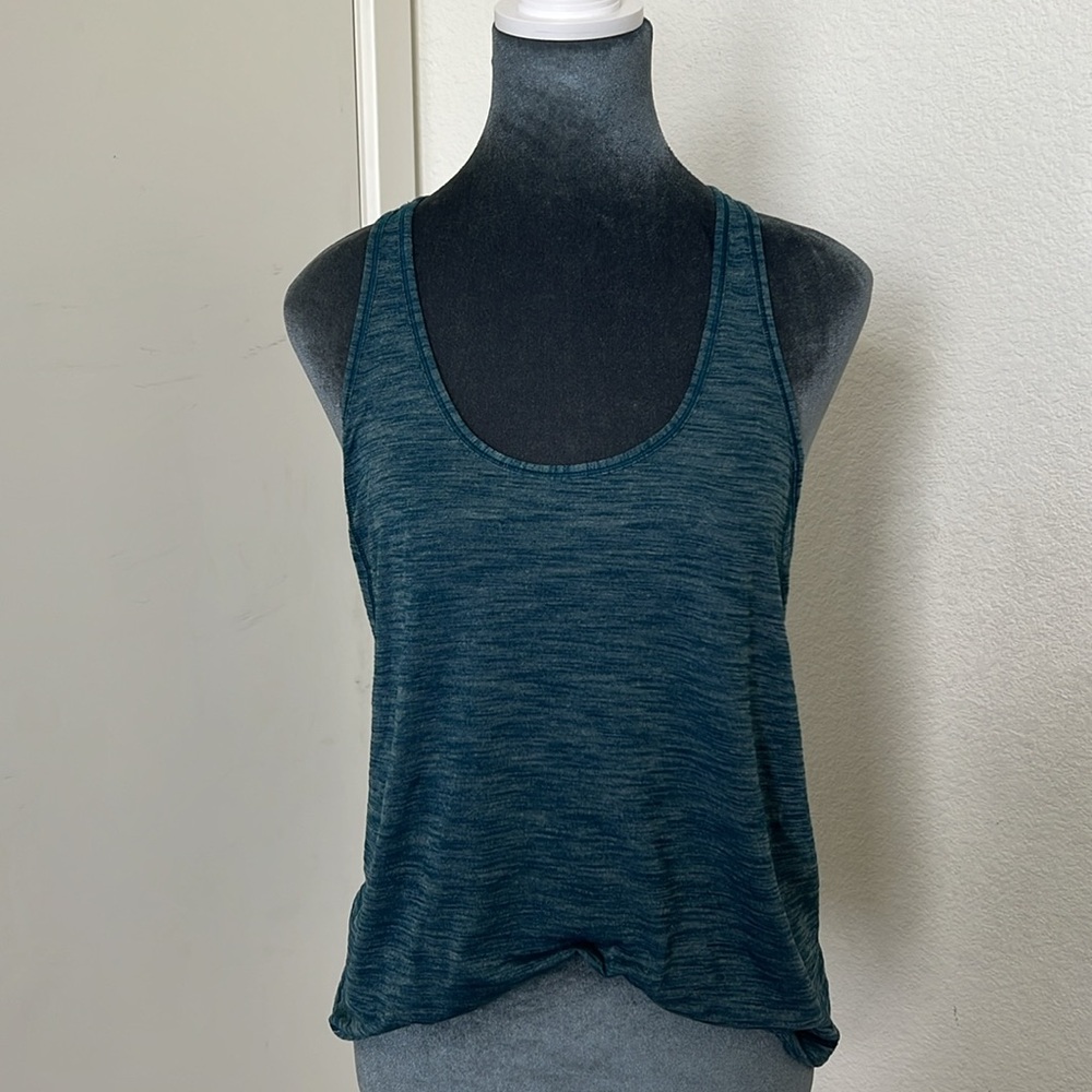 Lululemon Heather Green/Teal Racerback Tank Top, 6